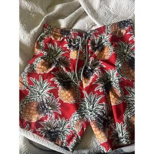 Vilebrequin Men XXL Allover Pineapple Stretch Waistband‎ Drawstring Swim Short